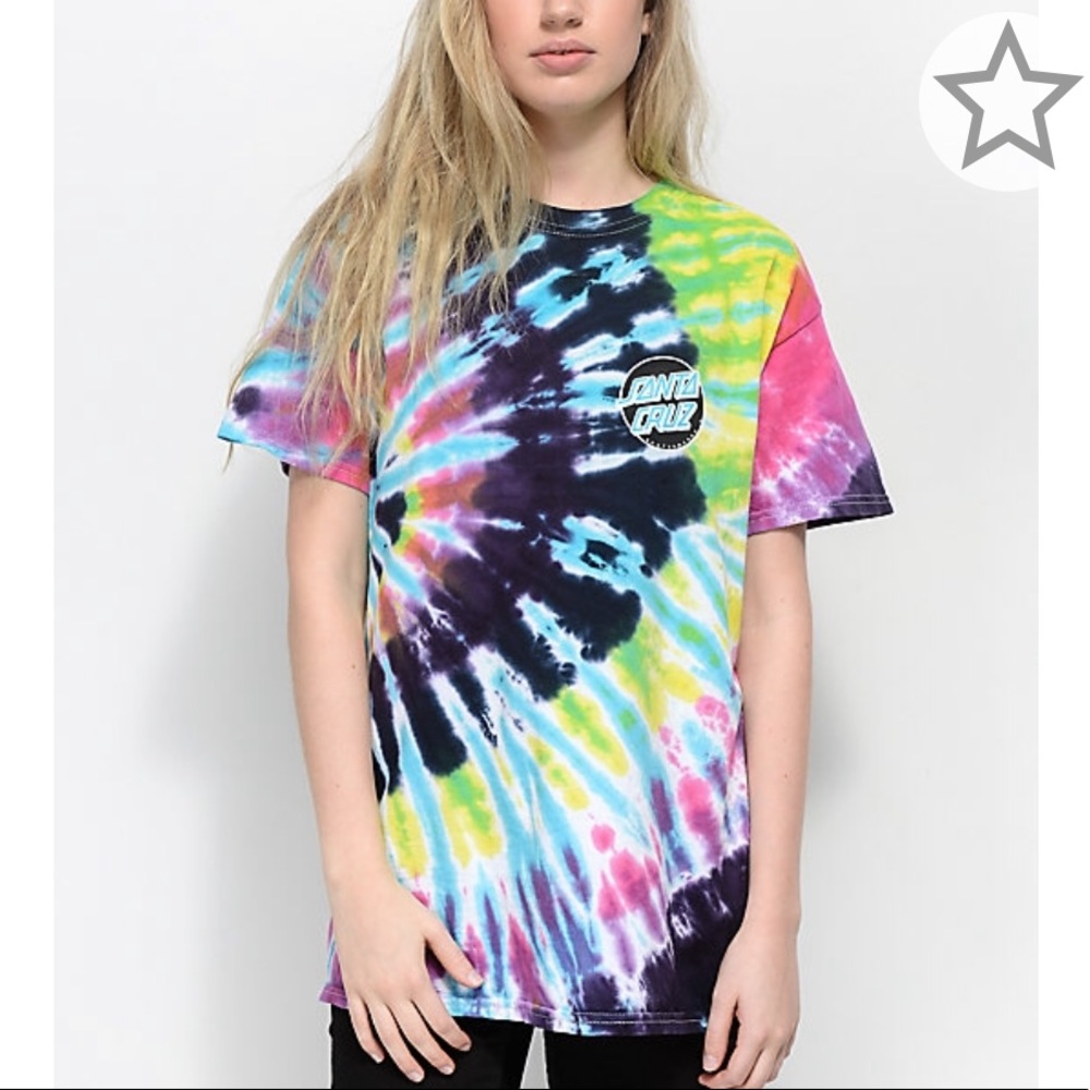 Santa Cruz - Other Dot Flashback Tie Dye T-Shirt